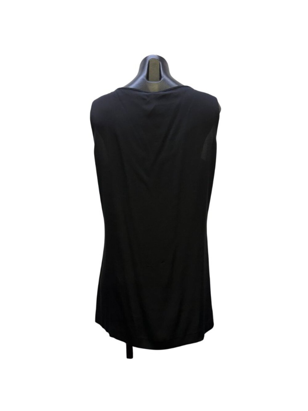 Tory Burch Black Sleeveless Pleated Blouse Size 10 - Picture 2 of 7